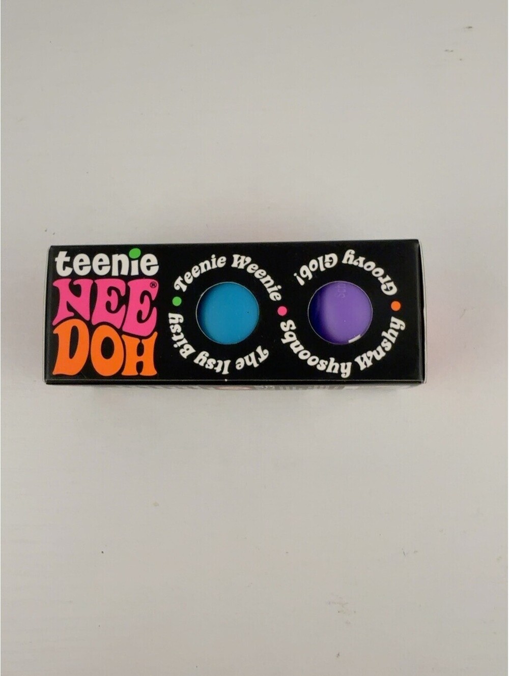 Schylling Teenie NeeDoh 3 Pack Mini Groovy Glob Squishy Fidget Toys